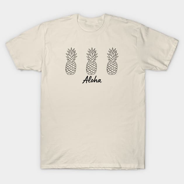 Hawaiian Pineapple Aloha T-Shirt by Downtown Rose